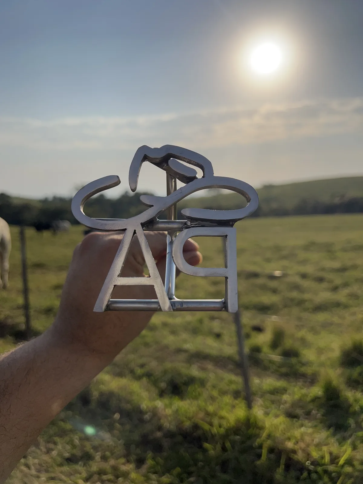 Marca personalizada BA com chapéu em aço inox
